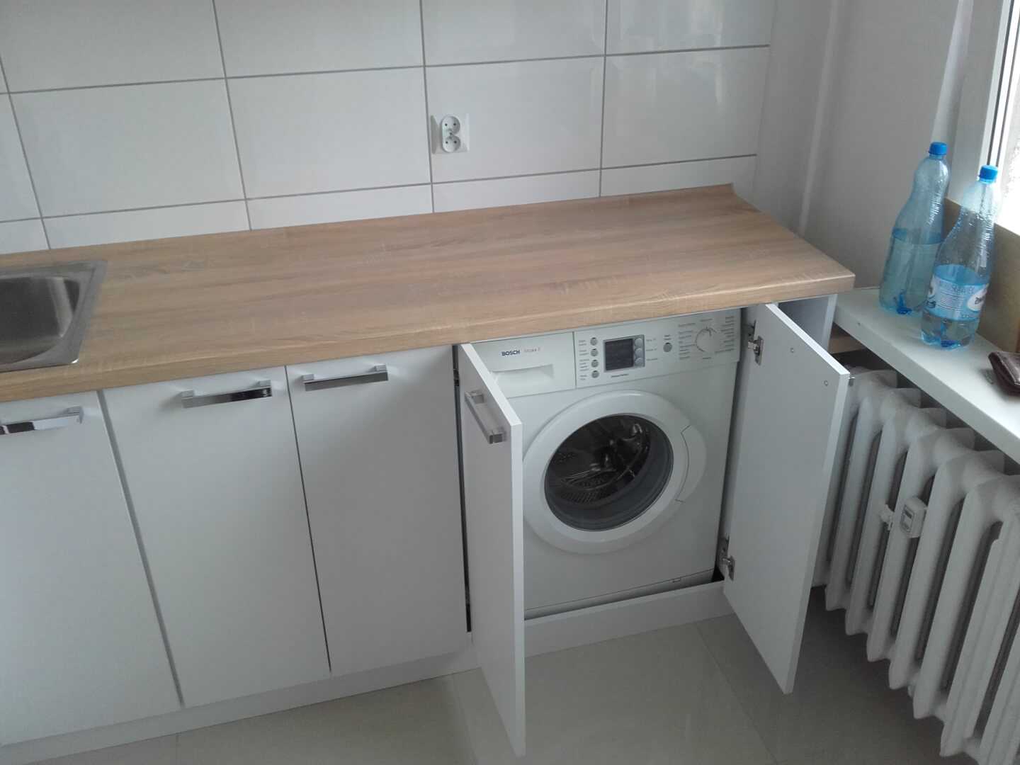 Kuchnia z zabudowaną pralką